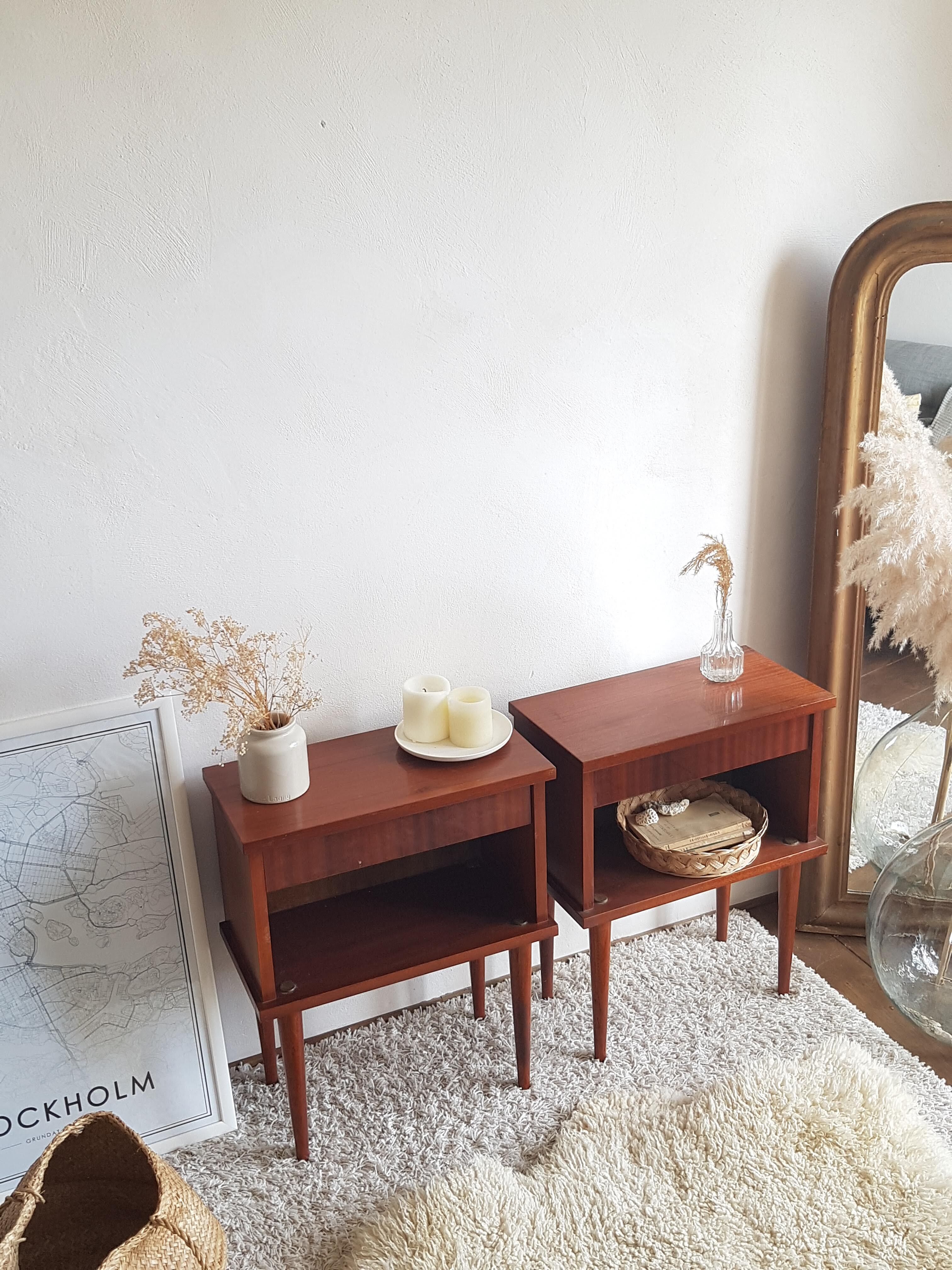 Pair of bedside tables circa 1960