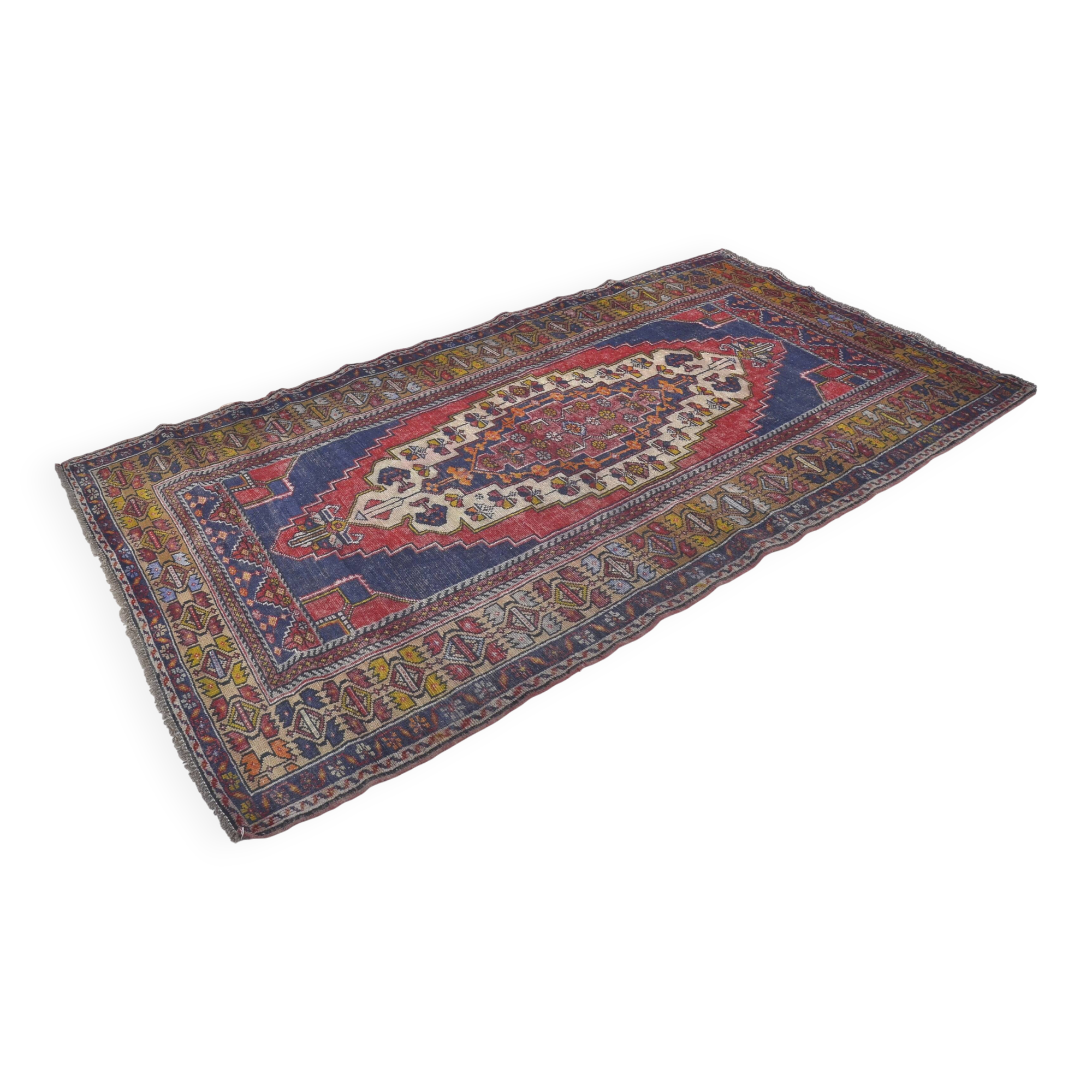 Red & Blue Oushak Rug sku A52