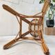 High stool in bamboo and rattan, circa 1960.
