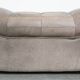Luxurious, comfortable, gray leather vintage footstool