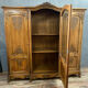 Armoire bibliothèque louis xv rocaille en noyer vers 1880-1900