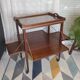 Table à thé 1900 art nouveau acajou laiton meuble ancien desserte
