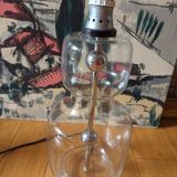 Pied de lampe à poser vintage 70 en verre