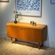 Vintage Scandinavian buffet in golden oak "Thyra"
