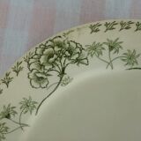 Set of 4 flat plates in earthenware of Sarreguemines palmyra pattern