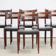 6 vintage Scandinavian rosewood chairs - 1960