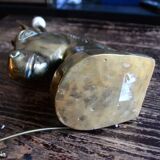 Horse head table lamp from the 70s, signed and numbered