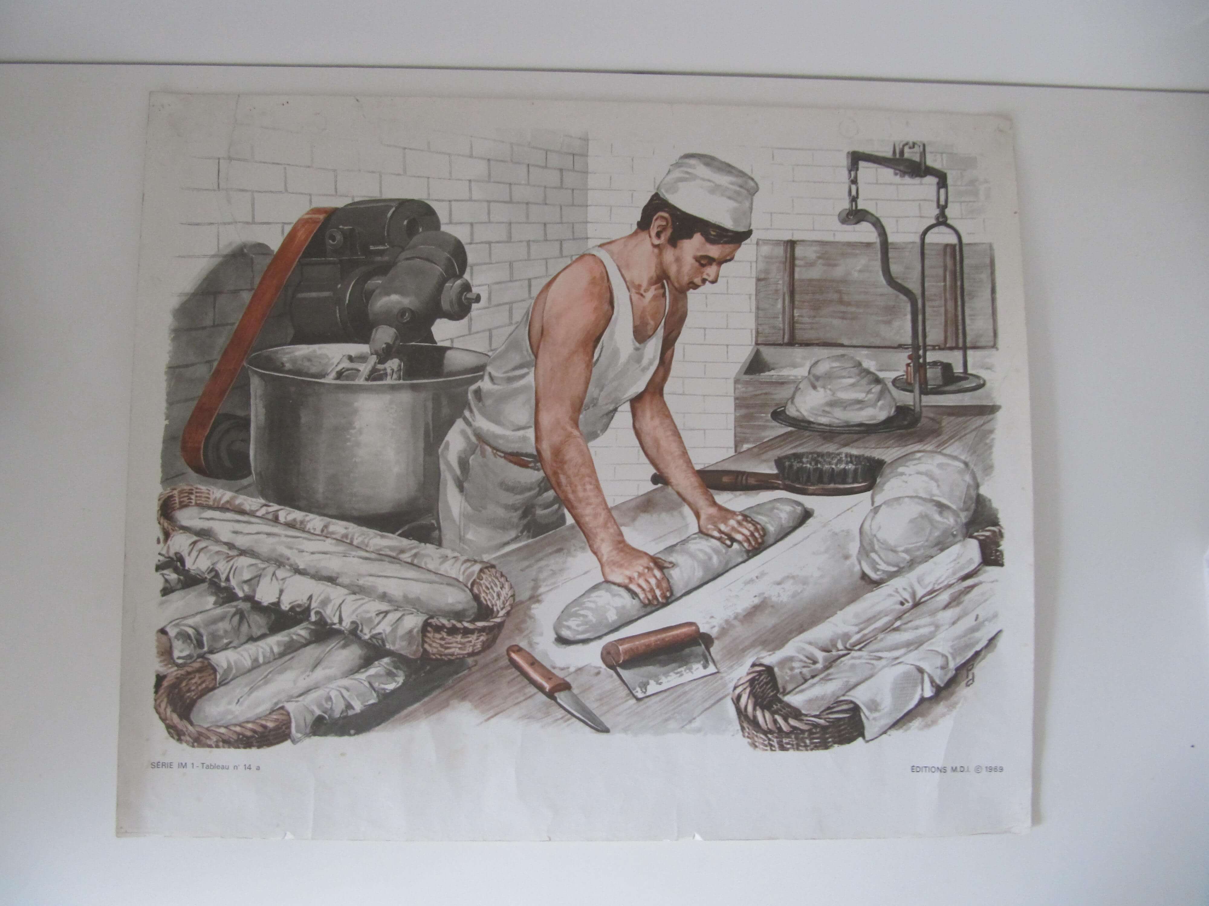 1969 school poster, the trades, the baker