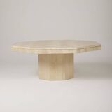 Travertine coffee table