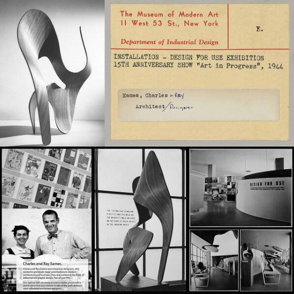 Mrs. Charles Eames_ The shadow does not bend, walnut plywood sculpture
