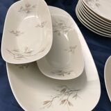 Vintage service porcelain Limoges 37 pieces france limoges unic beige gray gold