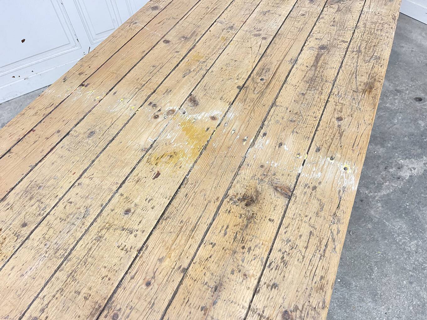 Large 1940s-style outdoor dining table