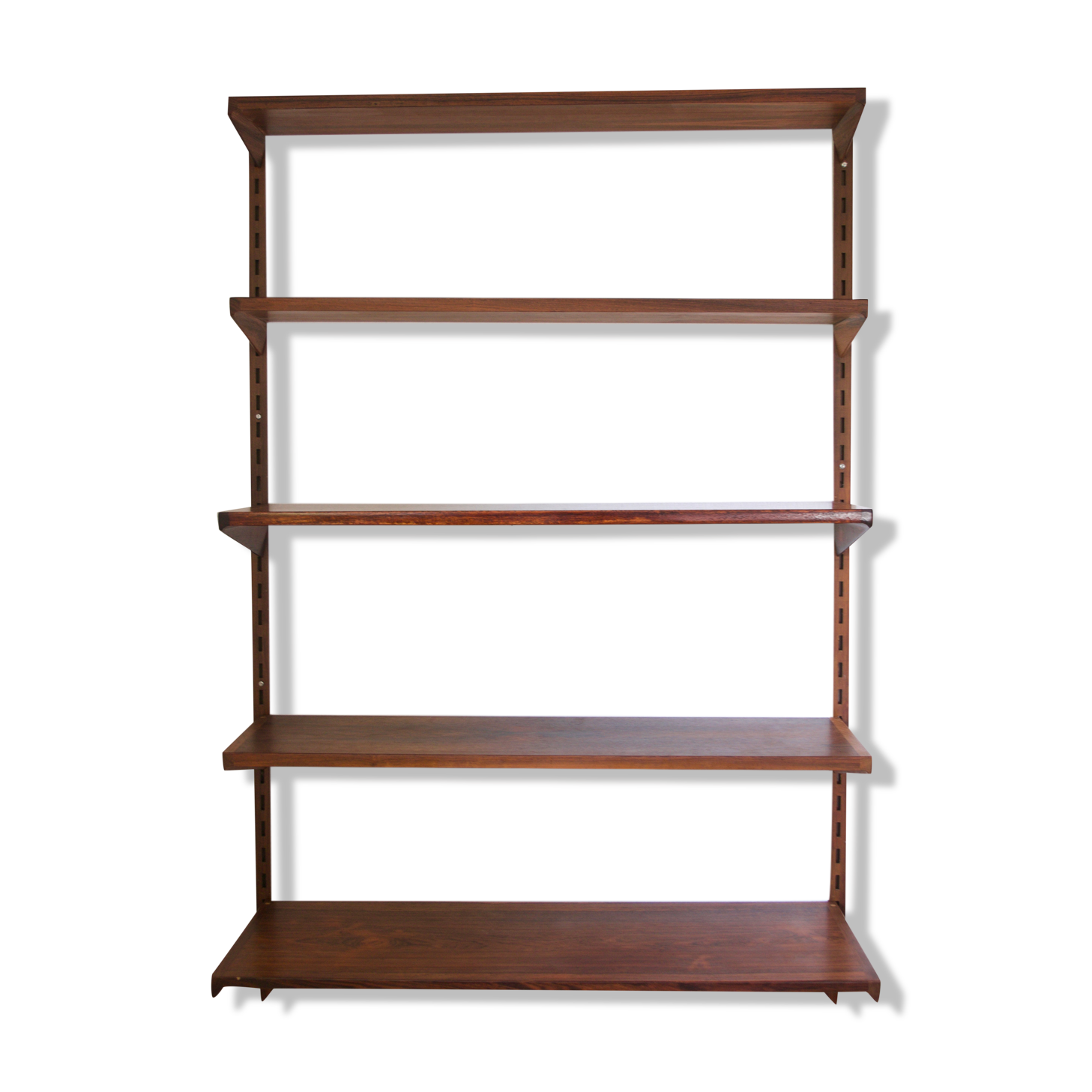 Danish Rosewood Shelves by Kai Kristiansen for Feldballes Møbelfabrik, 1960s, Set of 7