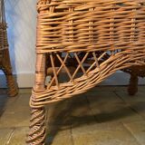 Paire de fauteuils en osier, 1960