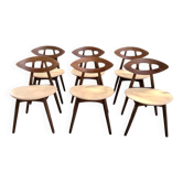 Set of 6 teak chairs by Ejvind A. Johansson - Model 84, Denmark, 1961