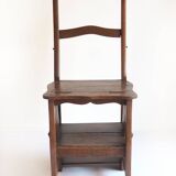 Old wooden chair stepladder