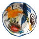 Blue abstract art ceramic bowl