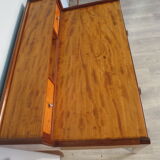 Art Deco office in lemon and mahogany