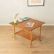 Elegant serving trolley made of fine teak wood with folding function, Gemla, Sweden, 1960s