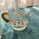 Vintage Walther punch bowl set + 6 floral cups - 1970s