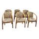 Set of 6 Baumann armchairs France 1980s