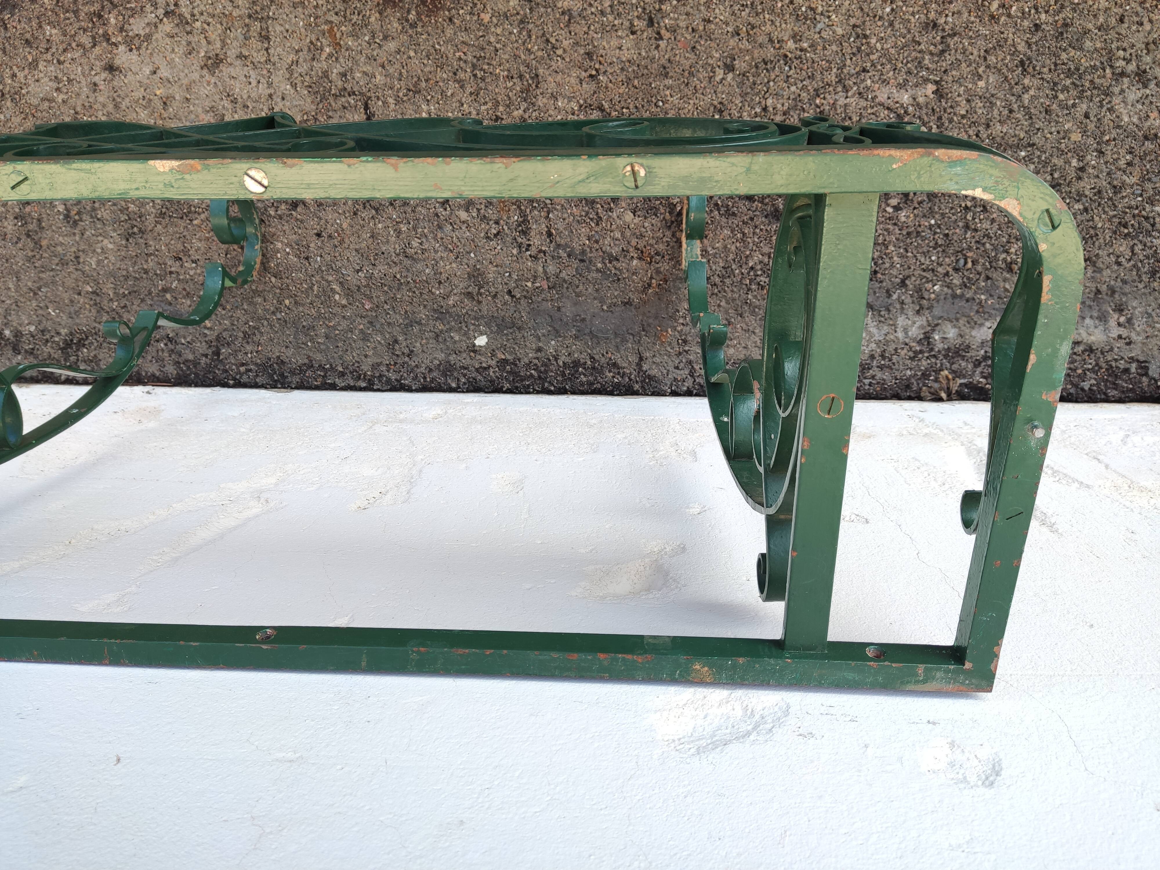 Console en fer forgé et marbre année 60