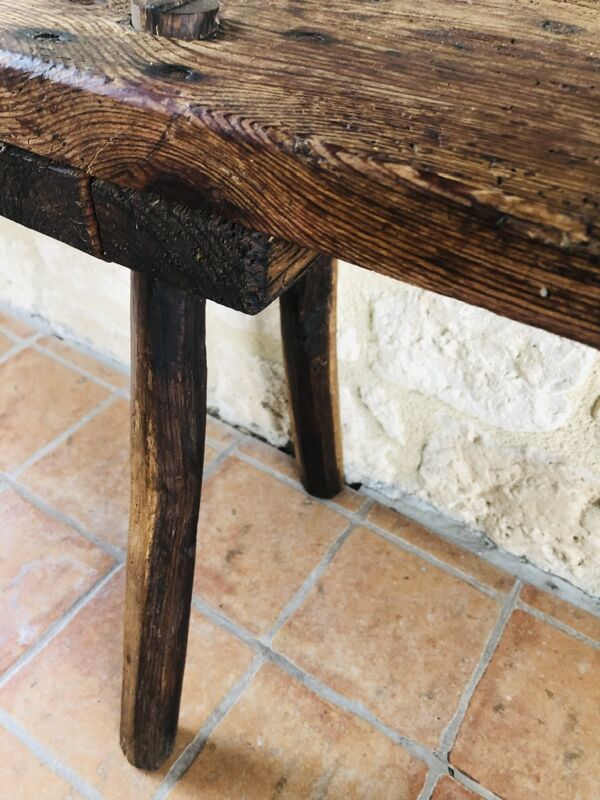 Banc de ferme en chêne , circa 40’s /50’s