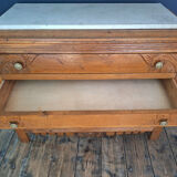 Art Deco commode, vintage antique piece with marble top.