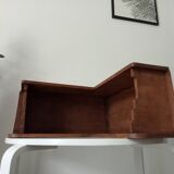 Vintage oak corner wall shelf