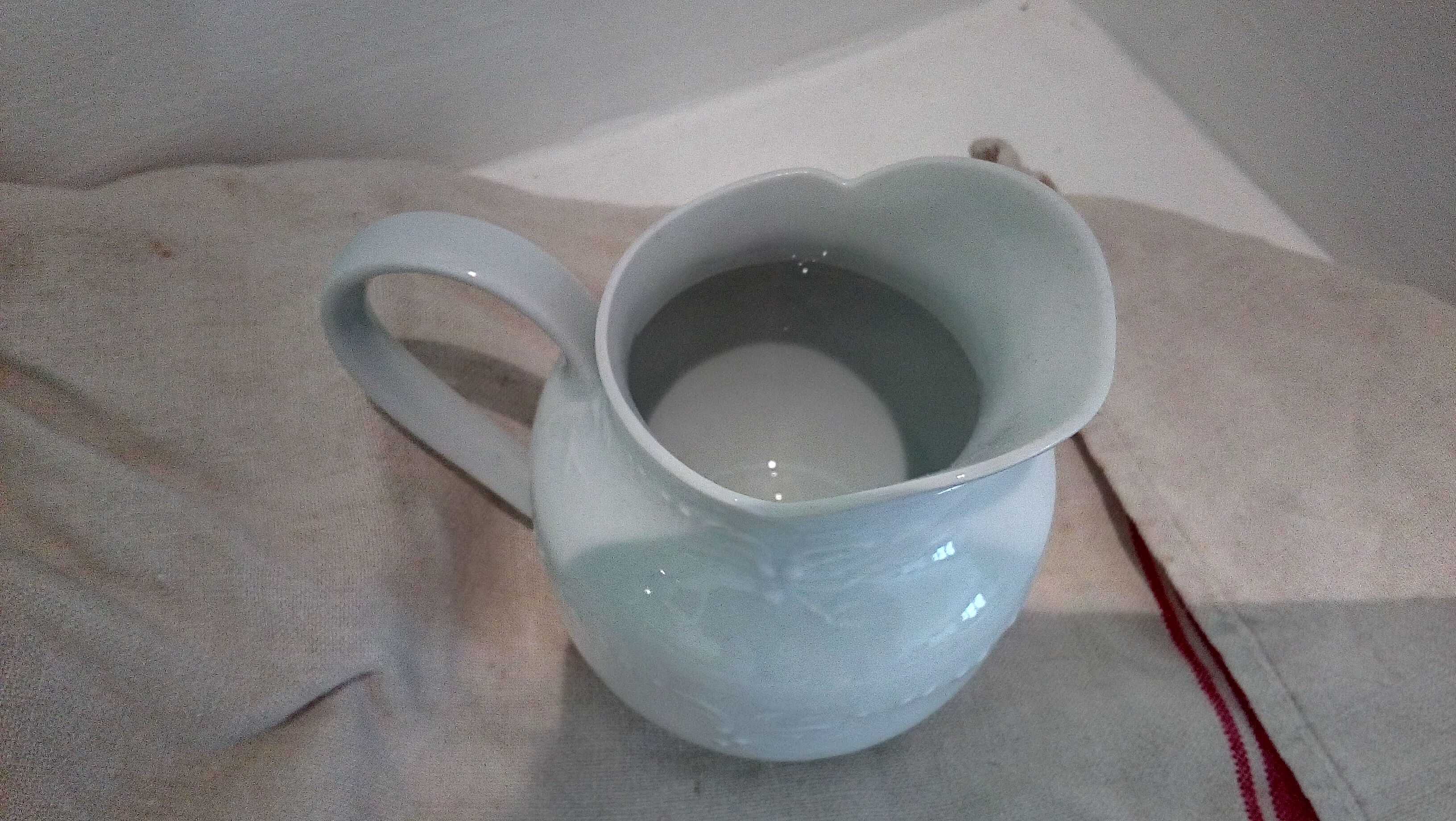 Creamer milk jar in white porcelain