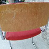 Red chair cantilever chrome tubes