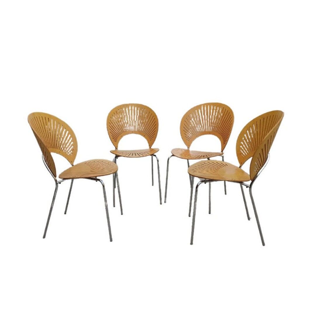 Set of Four Danish Trinidad Chairs, Designed by Nanna Ditzel for Fredericia Stolefabrik (Model 3298)
