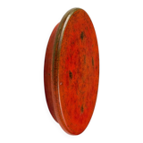 Mid-century modern Danish studio pottery, orange wall coat rack by Signe Boesen Northroup, 1960s.