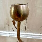 Brass trident candlestick