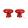 Pair of mushroom lamps red glass space age, 70s
