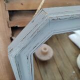 Mirror frame in patinated wood deco