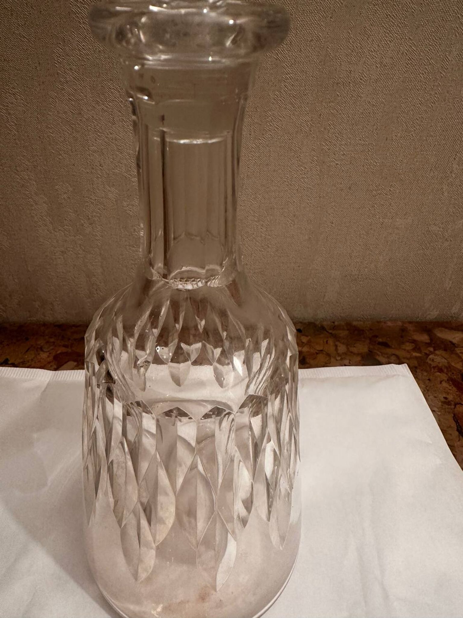 Carafe à Vin Cristal Baccarat Modèle Carcassonne estampillée