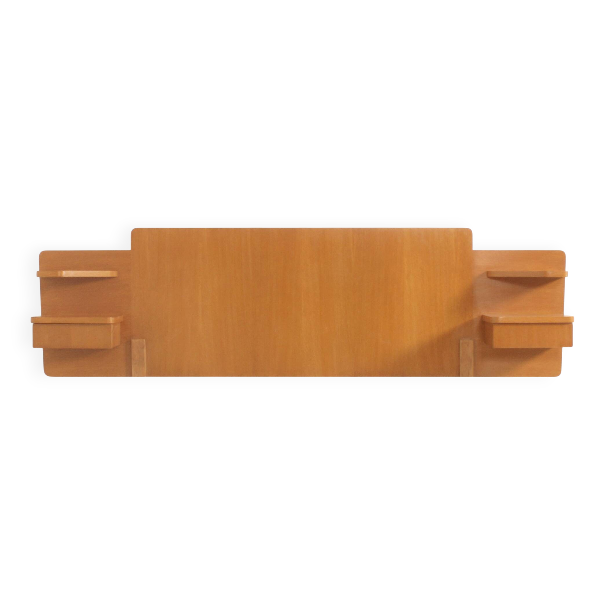 Headboard with teak bedside tables, France, 1960s