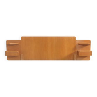 Headboard with teak bedside tables, France, 1960s