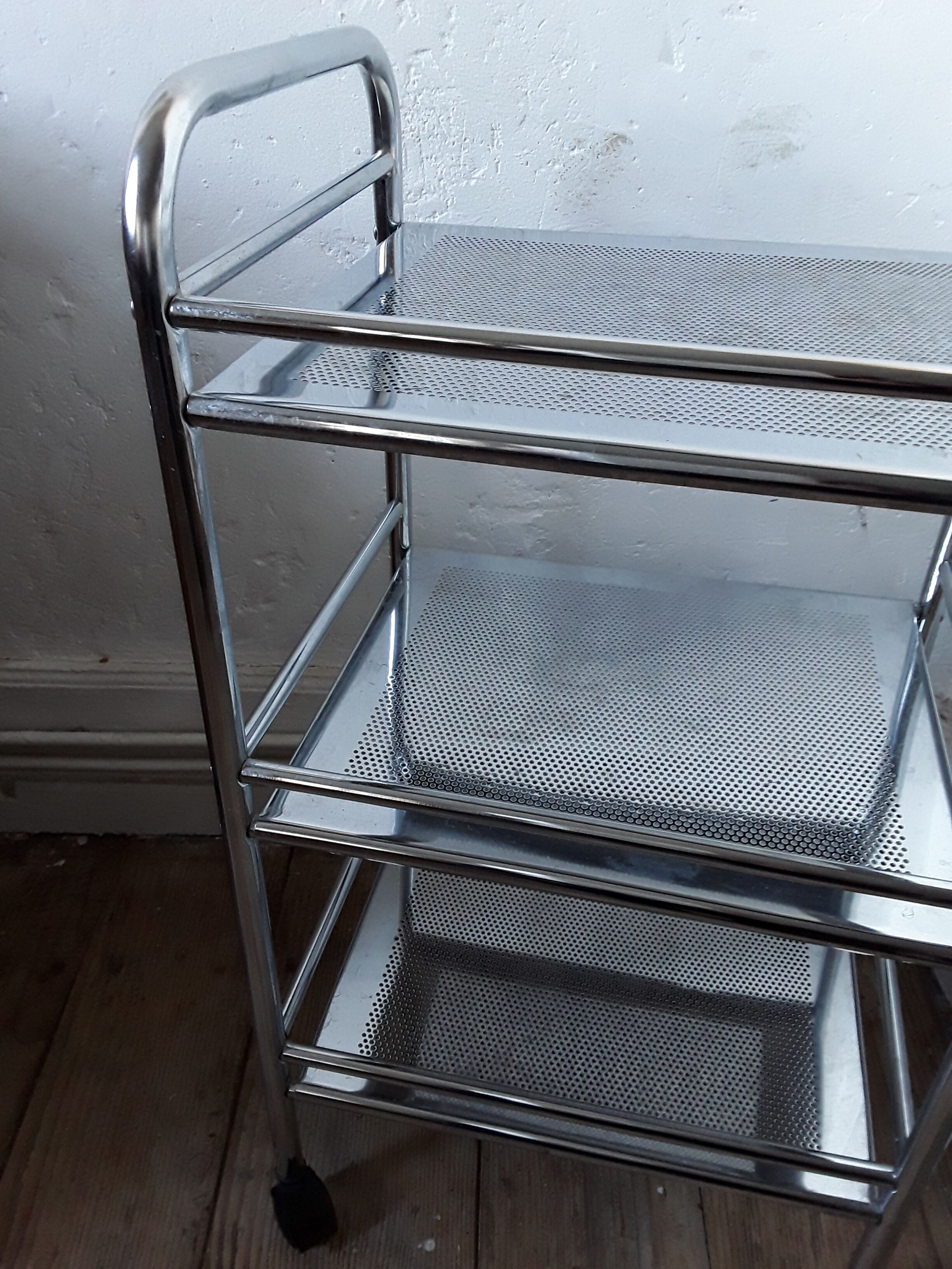 70s/80s chrome rolling table