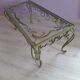 Glass and wrought iron coffee table. 1950s/1960s