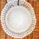 Lamp to lay vintage opaline white Clichy glass