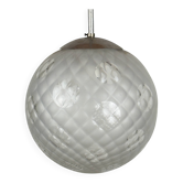 Vintage murano sphere ball pendant lamp Italy 1950s