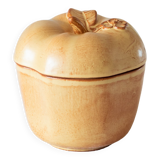 Artisanal box in raw stoneware in the shape of an apple