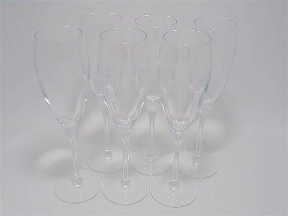 Set of 6 champagne flutes