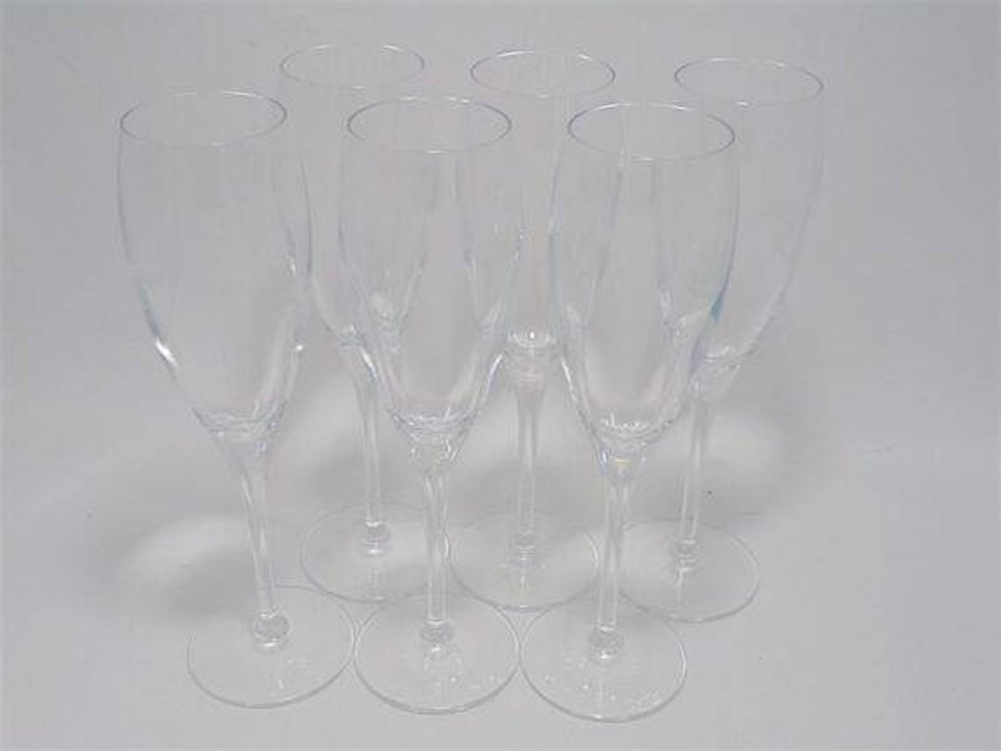 Set of 6 champagne flutes