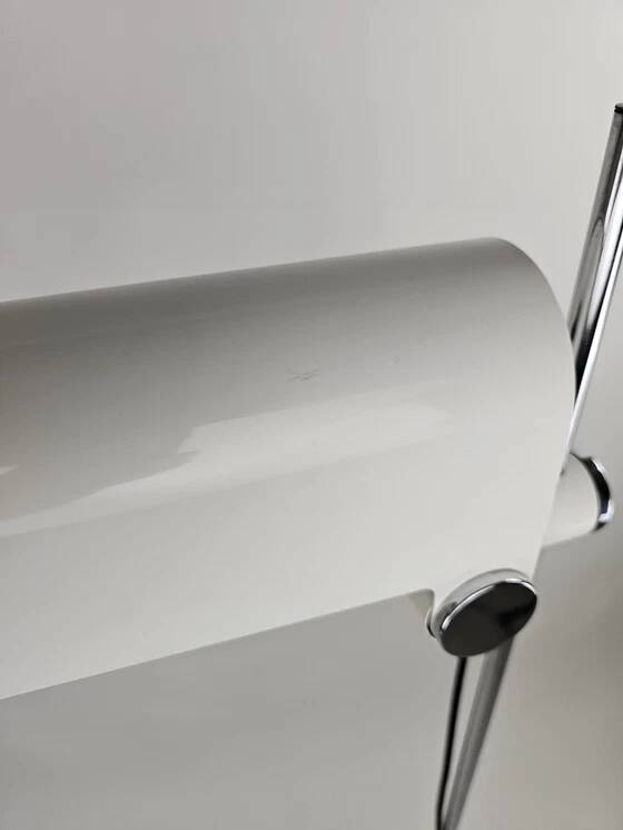 Lampadaire en métal blanc par Braun Feldweg pour Doria Leuchten, années 60