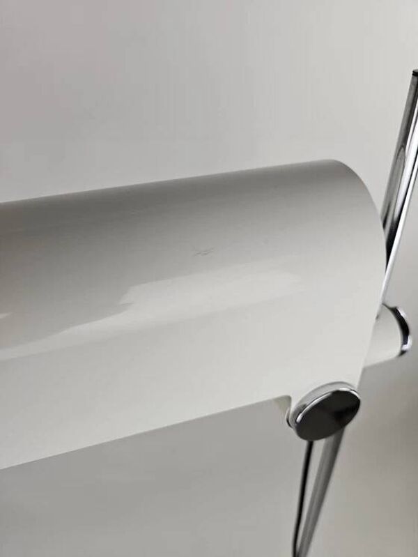 Lampadaire en métal blanc par Braun Feldweg pour Doria Leuchten, années 60