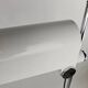 Floor lamp white metal design Braun Feldweg for Doria Leuchten 60s