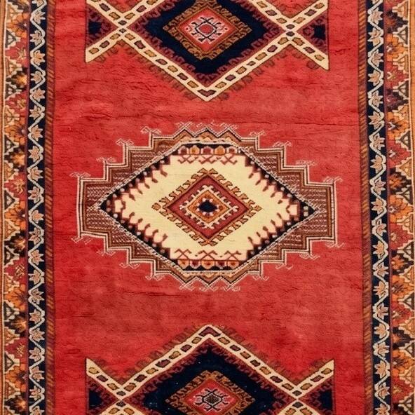 Moroccan Carpet (Taznakht), Middle Atlas: 150x250 cm "Galerie Sardje"